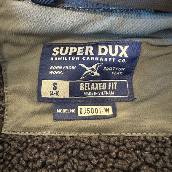 Women’s Carhartt Forest Green Hooded Fleece Lined Jacket - Picture 6 of 8